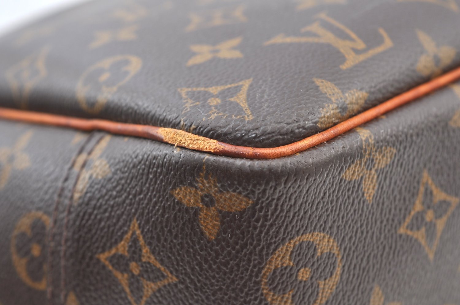 Authentic Louis Vuitton Monogram Deauville Hand Bag M47270 LV Junk K8977