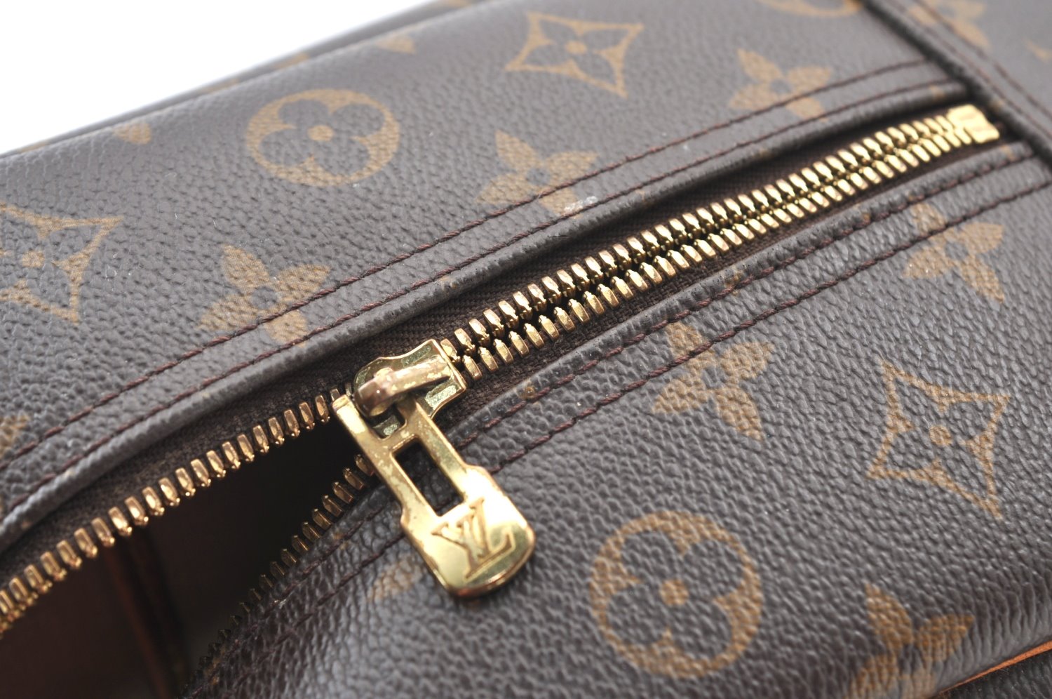 Authentic Louis Vuitton Monogram Deauville Hand Bag M47270 LV Junk K8977