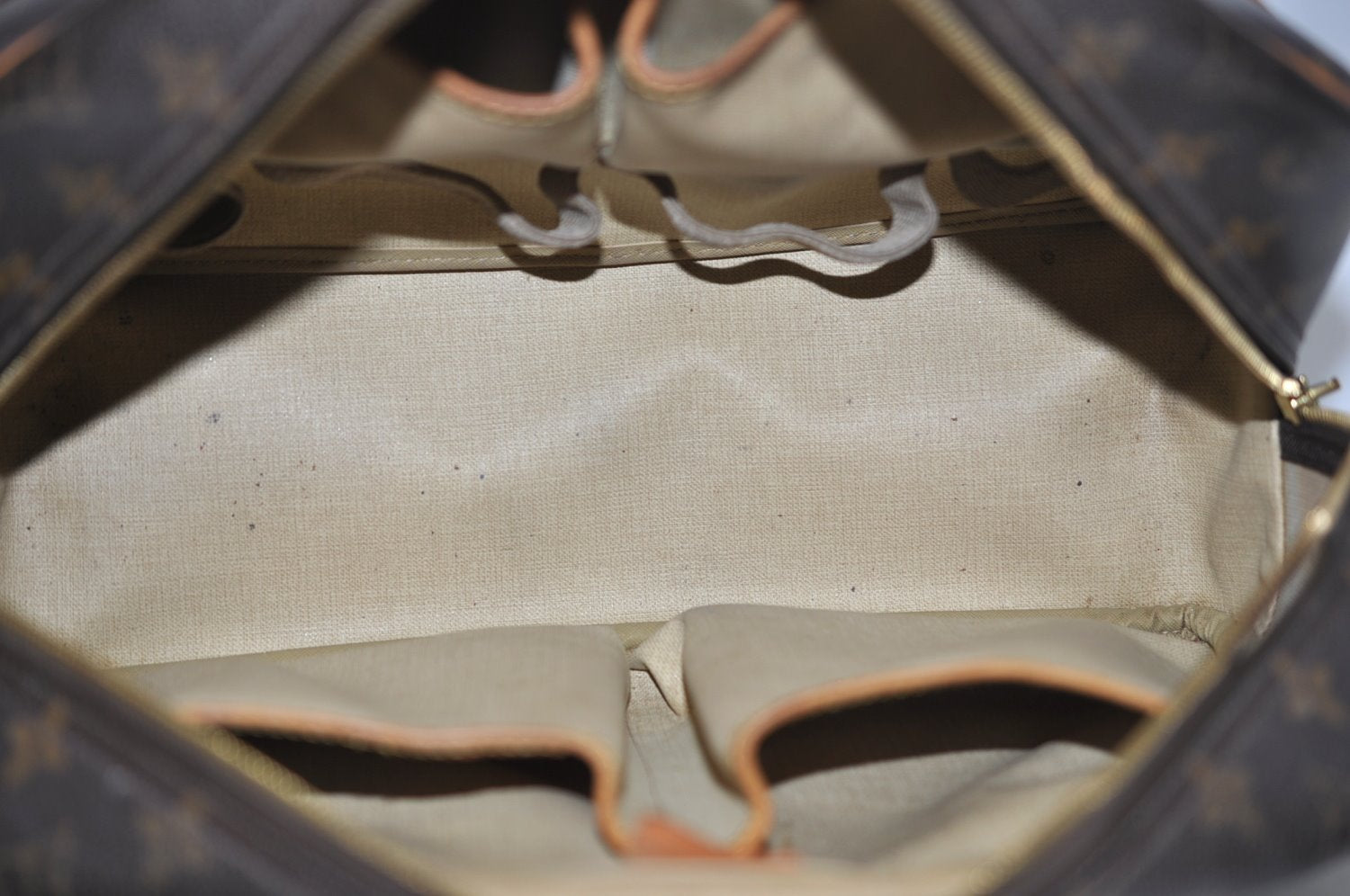 Authentic Louis Vuitton Monogram Deauville Hand Bag M47270 LV Junk K8977