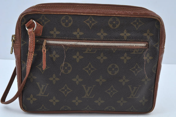 Authentic Louis Vuitton Monogram Sac Sport Travel Hand Bag Old Model LV K8981