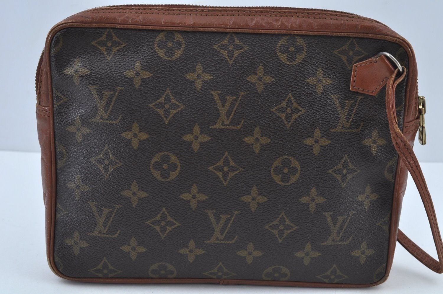 Authentic Louis Vuitton Monogram Sac Sport Travel Hand Bag Old Model LV K8981
