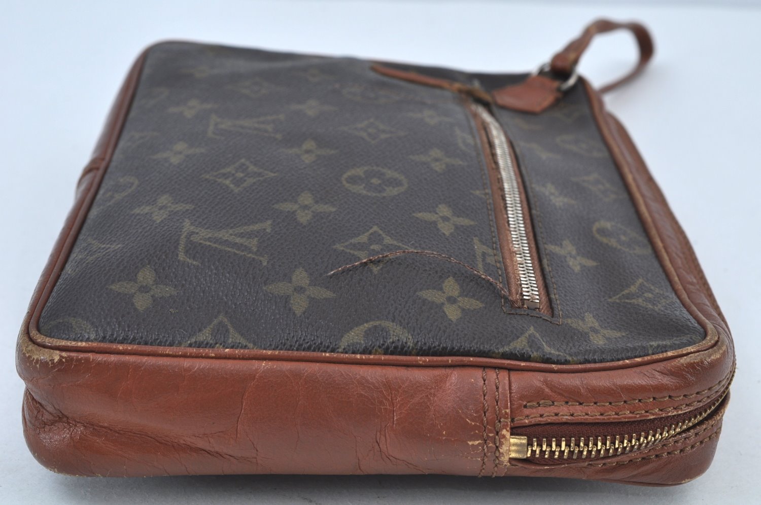 Authentic Louis Vuitton Monogram Sac Sport Travel Hand Bag Old Model LV K8981