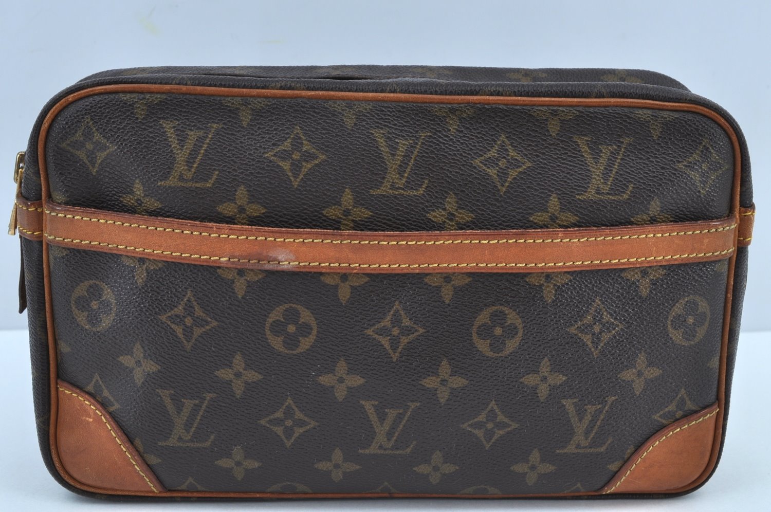 Authentic Louis Vuitton Monogram Compiegne 28 Clutch Hand Bag M51845 LV K8984