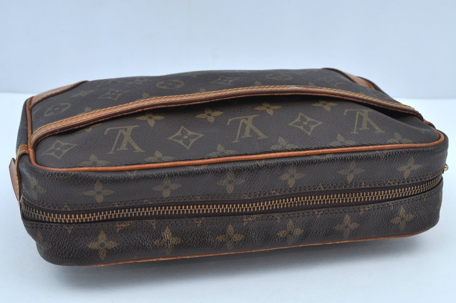 Authentic Louis Vuitton Monogram Compiegne 28 Clutch Hand Bag M51845 LV K8984