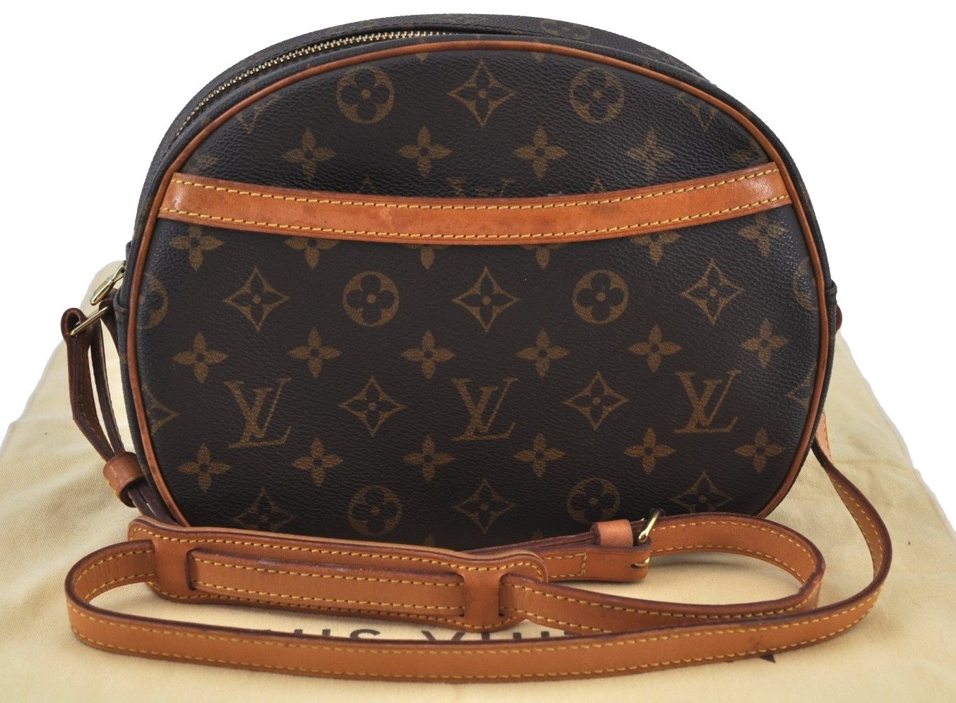 Authentic Louis Vuitton Monogram Blois Shoulder Cross Body Bag M51221 LV K9000