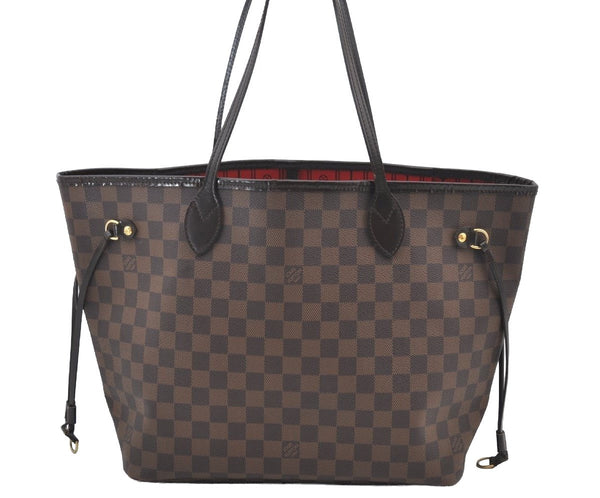 Authentic Louis Vuitton Damier Neverfull MM Shoulder Tote Bag N51105 LV K9002