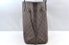 Authentic Louis Vuitton Damier Neverfull MM Shoulder Tote Bag N51105 LV K9002