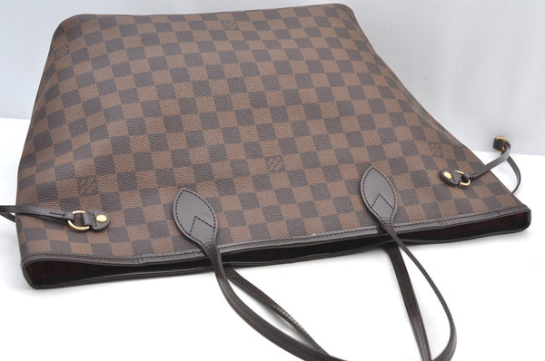 Authentic Louis Vuitton Damier Neverfull MM Shoulder Tote Bag N51105 LV K9002