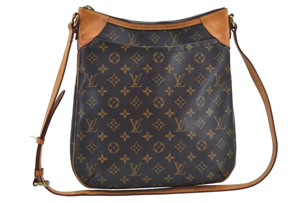 Authentic Louis Vuitton Monogram Odeon MM Shoulder Cross Bag M56389 LV K9005