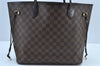 Authentic Louis Vuitton Damier Neverfull MM Shoulder Tote Bag N51105 LV K9020