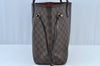 Authentic Louis Vuitton Damier Neverfull MM Shoulder Tote Bag N51105 LV K9020