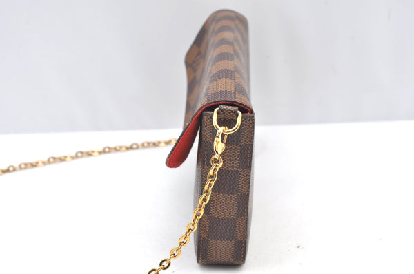 Authentic Louis Vuitton Damier Pochette Felicie N63032 Shoulder Cross Bag K9022