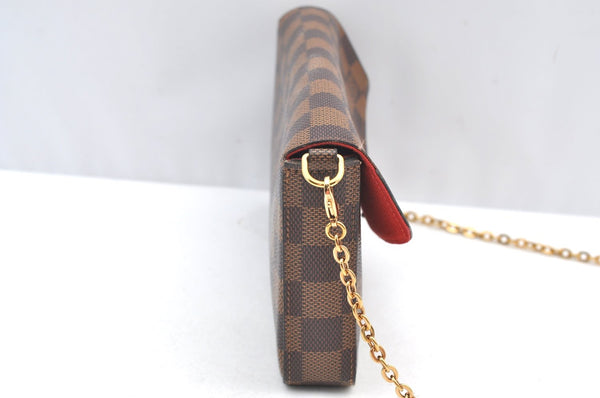 Authentic Louis Vuitton Damier Pochette Felicie N63032 Shoulder Cross Bag K9022