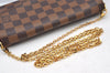 Authentic Louis Vuitton Damier Pochette Felicie N63032 Shoulder Cross Bag K9022