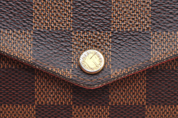 Authentic Louis Vuitton Damier Pochette Felicie N63032 Shoulder Cross Bag K9022