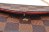 Authentic Louis Vuitton Damier Pochette Felicie N63032 Shoulder Cross Bag K9022