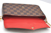 Authentic Louis Vuitton Damier Pochette Felicie N63032 Shoulder Cross Bag K9022