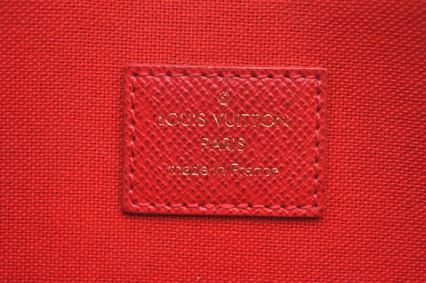 Authentic Louis Vuitton Damier Pochette Felicie N63032 Shoulder Cross Bag K9022