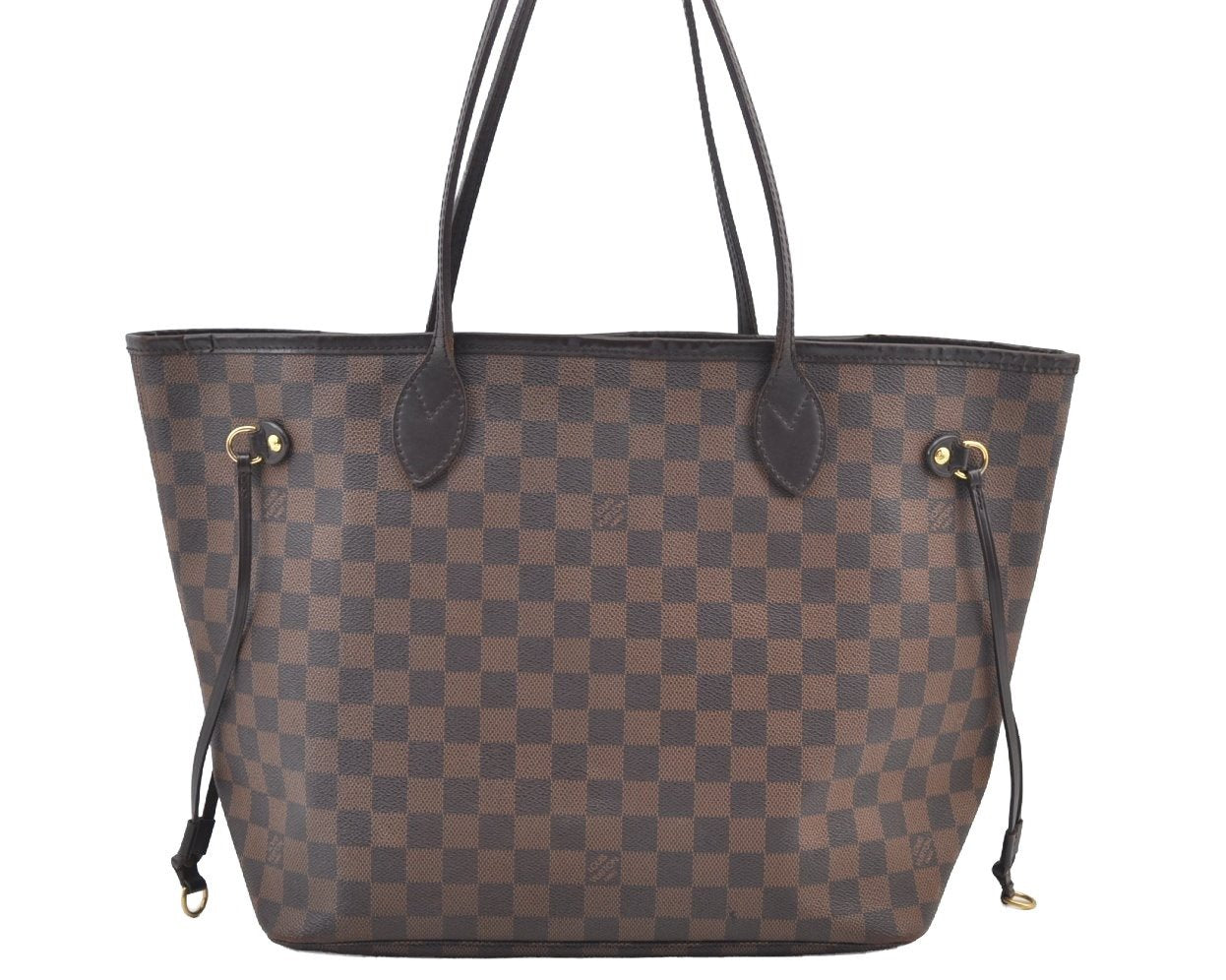 Authentic Louis Vuitton Damier Neverfull MM Shoulder Tote Bag N51105 LV K9025