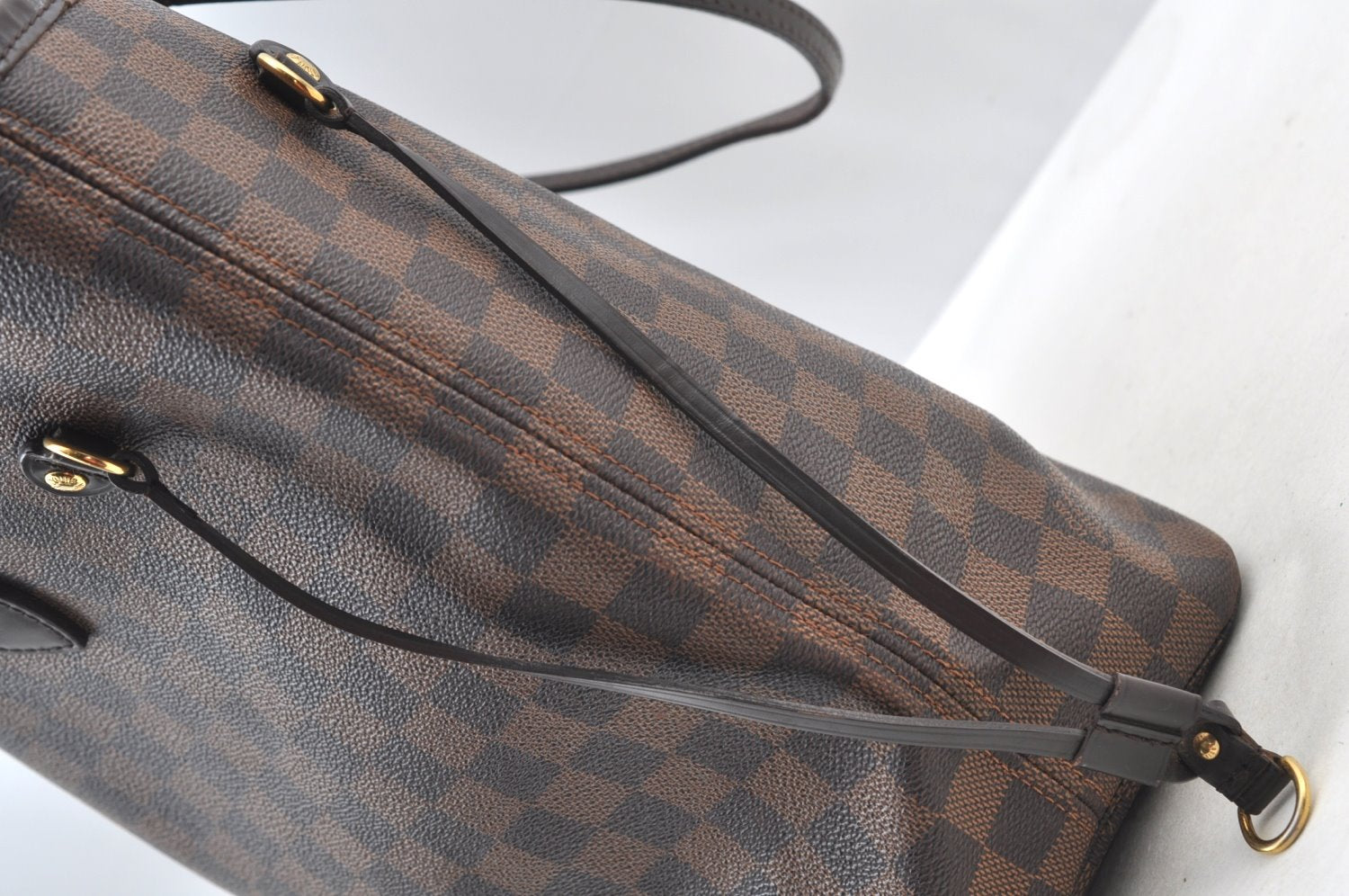 Authentic Louis Vuitton Damier Neverfull MM Shoulder Tote Bag N51105 LV K9025