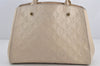 Auth Louis Vuitton Monogram Empreinte Montaigne MM 2Way Hand Bag White LV K9026