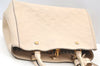 Auth Louis Vuitton Monogram Empreinte Montaigne MM 2Way Hand Bag White LV K9026