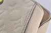 Auth Louis Vuitton Monogram Empreinte Montaigne MM 2Way Hand Bag White LV K9026