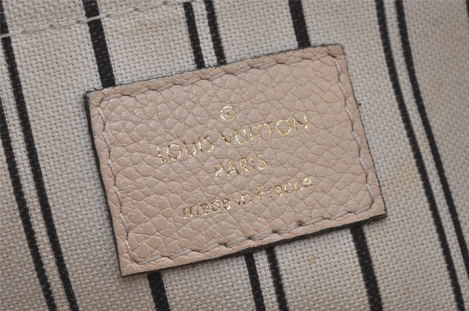 Auth Louis Vuitton Monogram Empreinte Montaigne MM 2Way Hand Bag White LV K9026