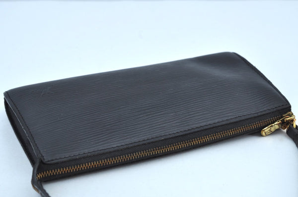 Authentic Louis Vuitton Epi Pochette Accessoires Pouch Black M52952 LV K9036