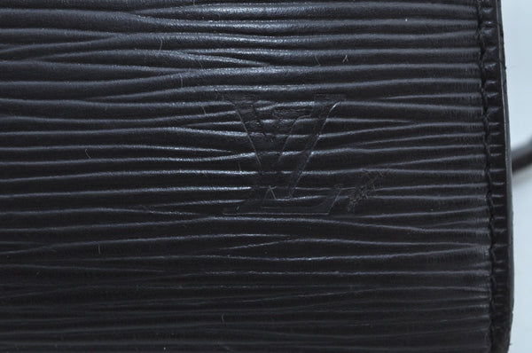 Authentic Louis Vuitton Epi Pochette Accessoires Pouch Black M52952 LV K9036