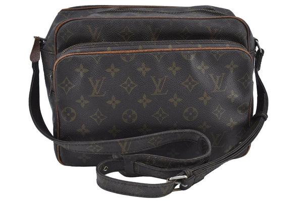 Authentic Louis Vuitton Monogram Nile Shoulder Cross Body Bag Old Model LV K9038