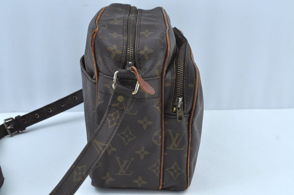 Authentic Louis Vuitton Monogram Nile Shoulder Cross Body Bag Old Model LV K9038