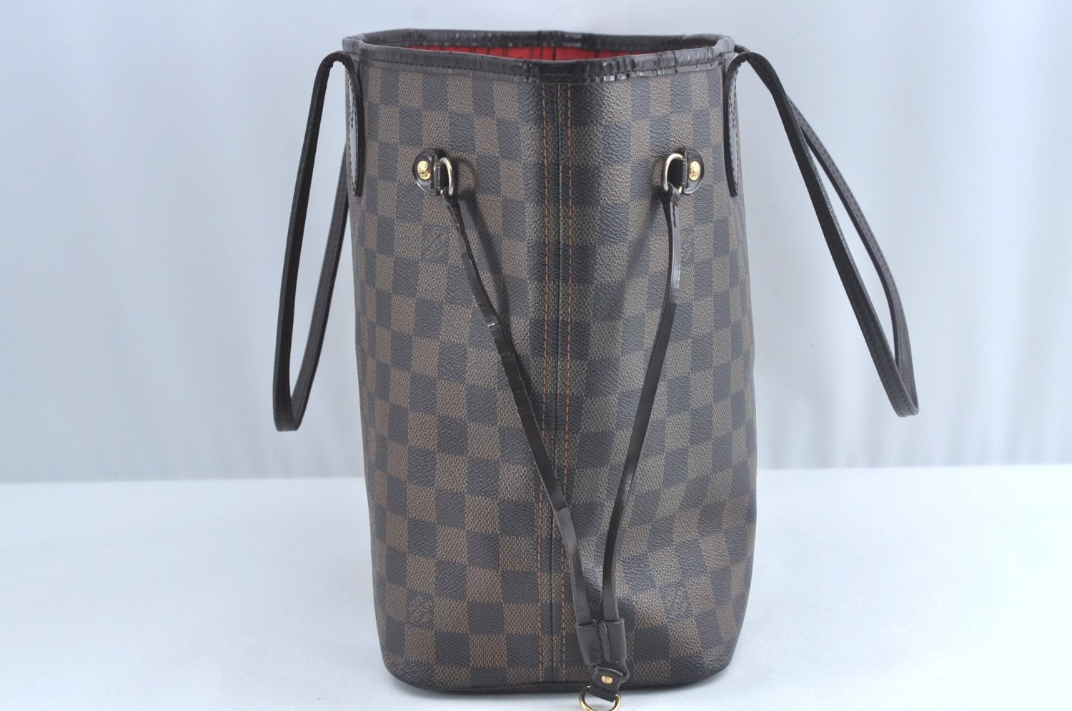 Authentic Louis Vuitton Damier Neverfull MM Shoulder Tote Bag N51105 LV K9049