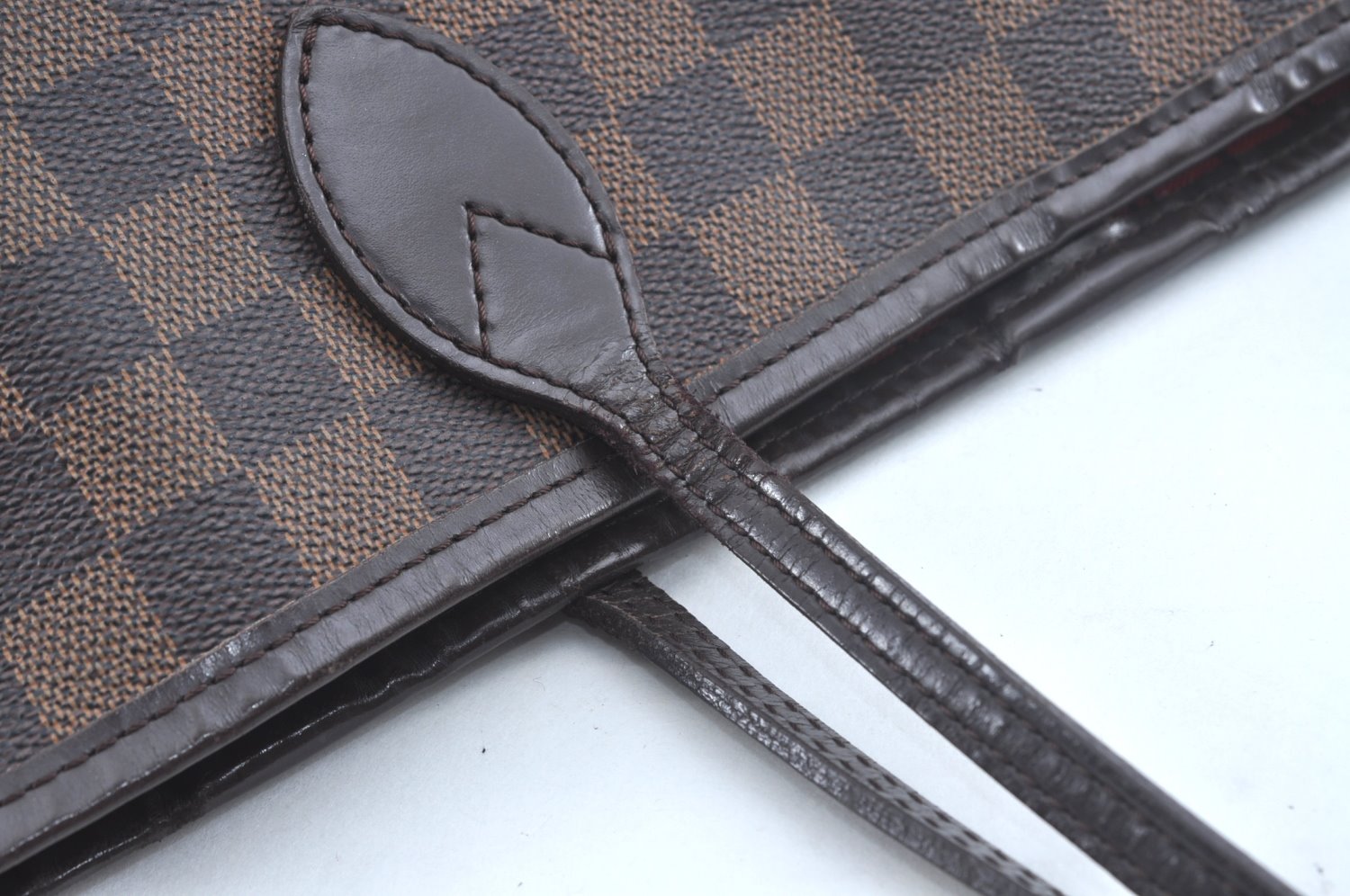 Authentic Louis Vuitton Damier Neverfull MM Shoulder Tote Bag N51105 LV K9049