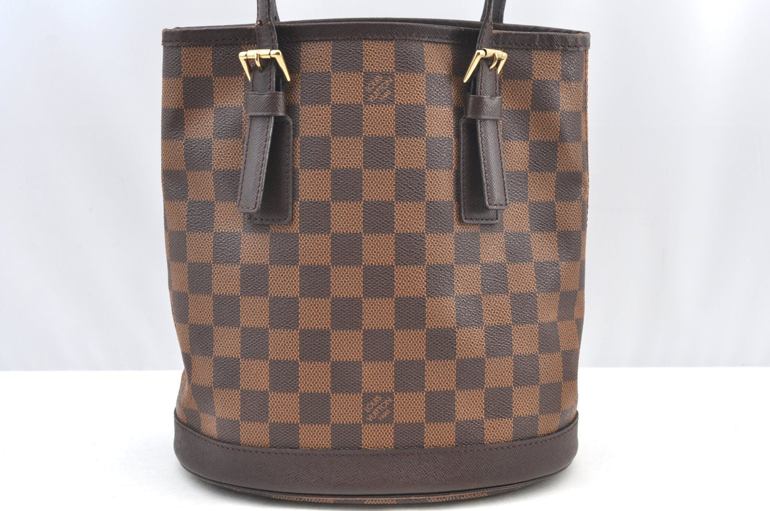 Authentic Louis Vuitton Damier Marais Bucket Shoulder Tote Bag N42240 LV K9056