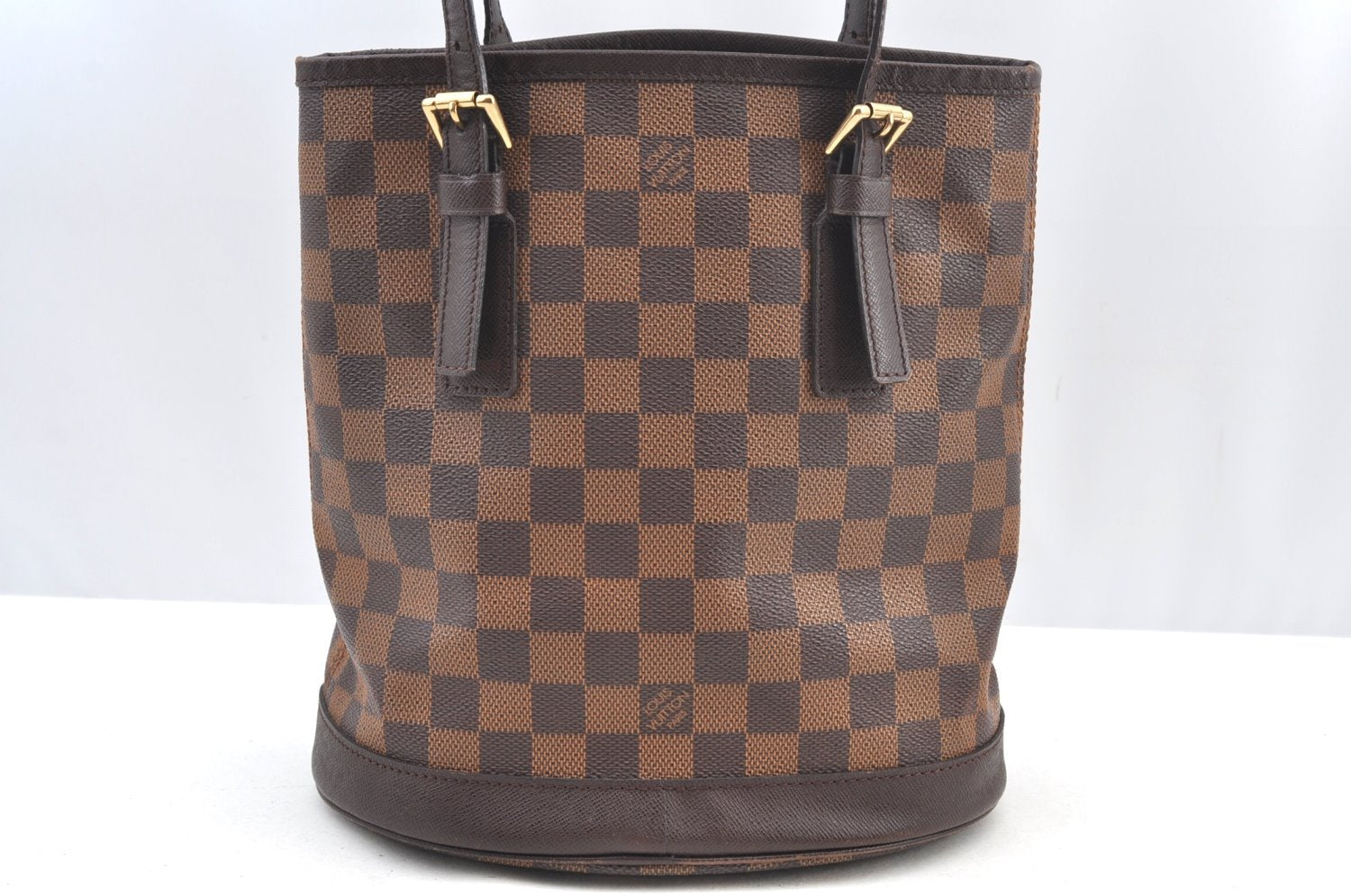 Authentic Louis Vuitton Damier Marais Bucket Shoulder Tote Bag N42240 LV K9056