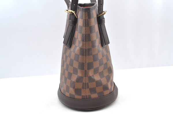 Authentic Louis Vuitton Damier Marais Bucket Shoulder Tote Bag N42240 LV K9056