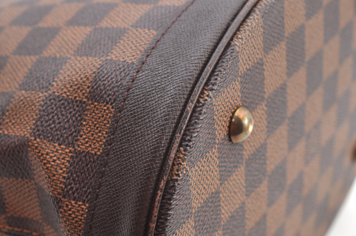 Authentic Louis Vuitton Damier Marais Bucket Shoulder Tote Bag N42240 LV K9056