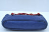 Authentic CHANEL Lamb Skin Bicolore CoCo Mark Chain Shoulder Bag Blue K9057
