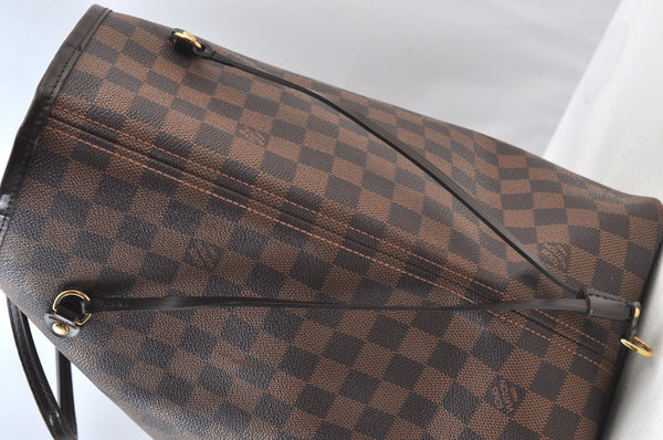 Authentic Louis Vuitton Damier Neverfull GM Shoulder Tote Bag N51106 LV K9059