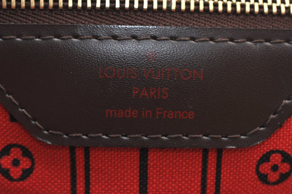 Authentic Louis Vuitton Damier Neverfull GM Shoulder Tote Bag N51106 LV K9059