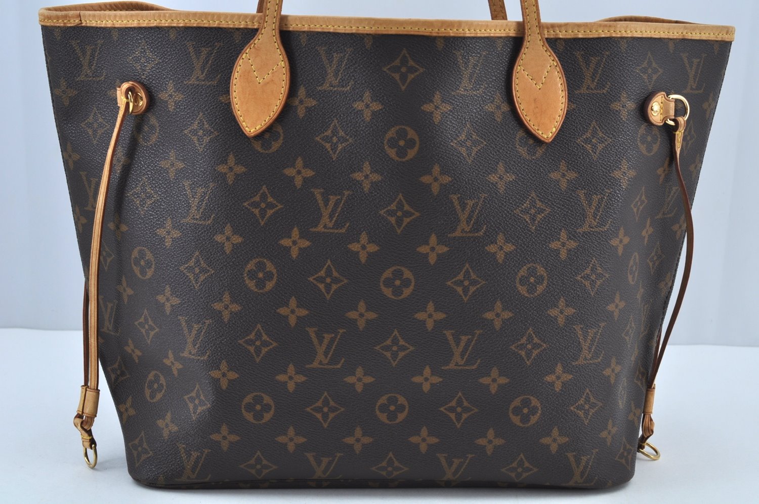 Authentic Louis Vuitton Monogram Neverfull MM Shoulder Tote Bag M40156 LV K9060