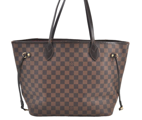 Authentic Louis Vuitton Damier Neverfull MM Shoulder Tote Bag N41358 LV K9061