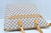 Authentic Louis Vuitton Damier Azur Saleya GM Shoulder Tote Bag N51184 LV K9062