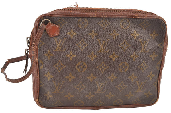 Authentic Louis Vuitton Monogram Pochette Sport Clutch Bag Old Model Junk K9063
