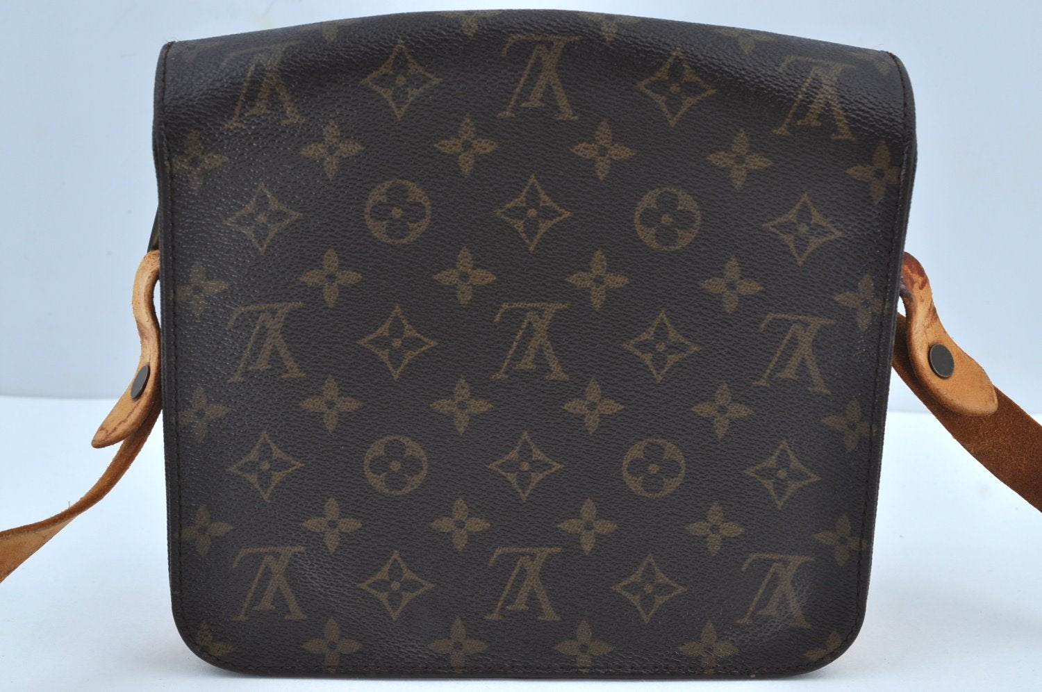 Auth Louis Vuitton Monogram Cartouchiere MM M51253 Shoulder Cross Bag Junk K9065