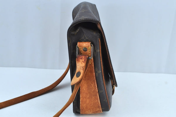 Auth Louis Vuitton Monogram Cartouchiere MM M51253 Shoulder Cross Bag Junk K9065