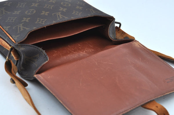 Auth Louis Vuitton Monogram Cartouchiere MM M51253 Shoulder Cross Bag Junk K9065