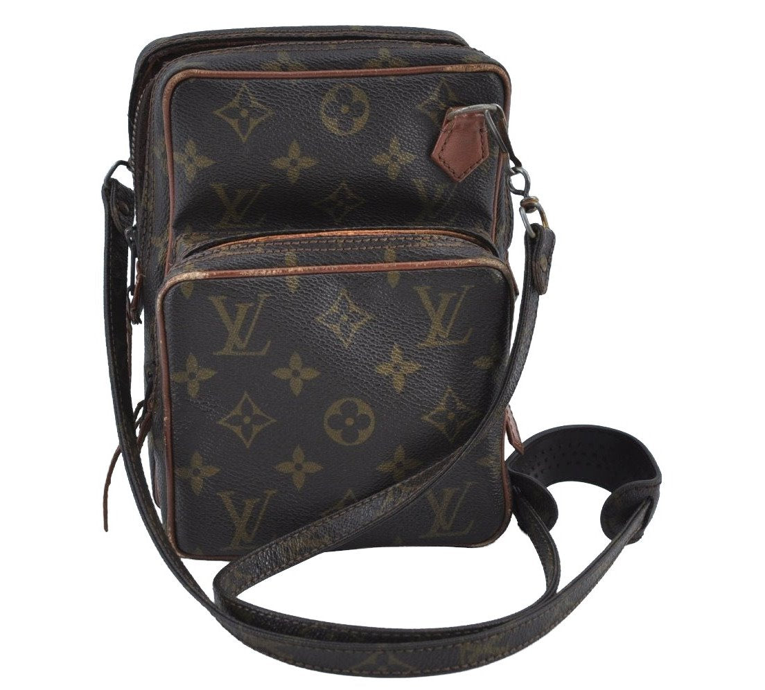 Authentic Louis Vuitton Monogram Amazone Shoulder Cross Bag Old Model Junk K9066