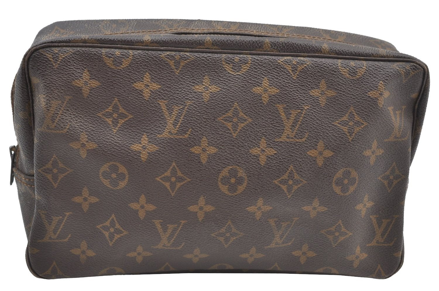 Auth Louis Vuitton Monogram Trousse Toilette 28 Clutch Hand Bag Old Model K9070